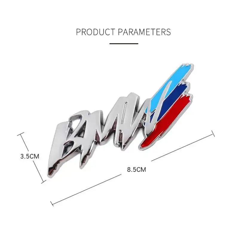 3D Metal Car Badge Emblem Body Sticker For BMW M1 M2 M3 M4M5 M6 E46 E60 E64 F12 F13 E90 E92 E93 F80 F82 Trunk Decorative Decal