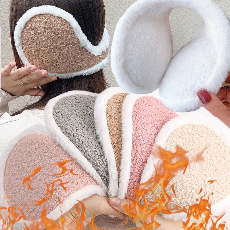 Warm Thicken Plush Earmuffs Winter Outdoor Cycling Fleece Fur Men Women Ear Cover Protector Plush Soft Ear Muffs Mask