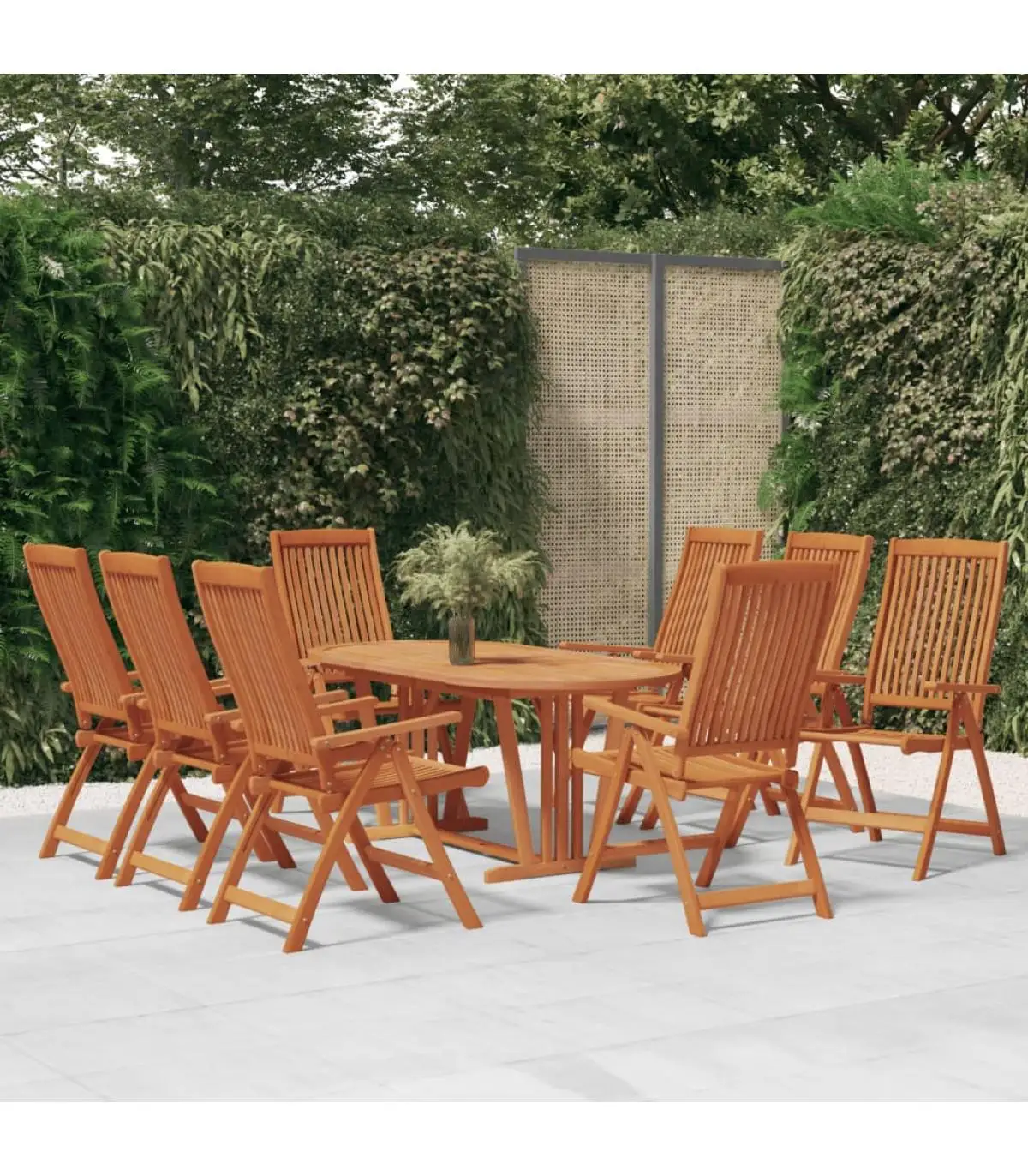 Garden chairs folding garden chairs 8 Pcts solid eucalyptus wood