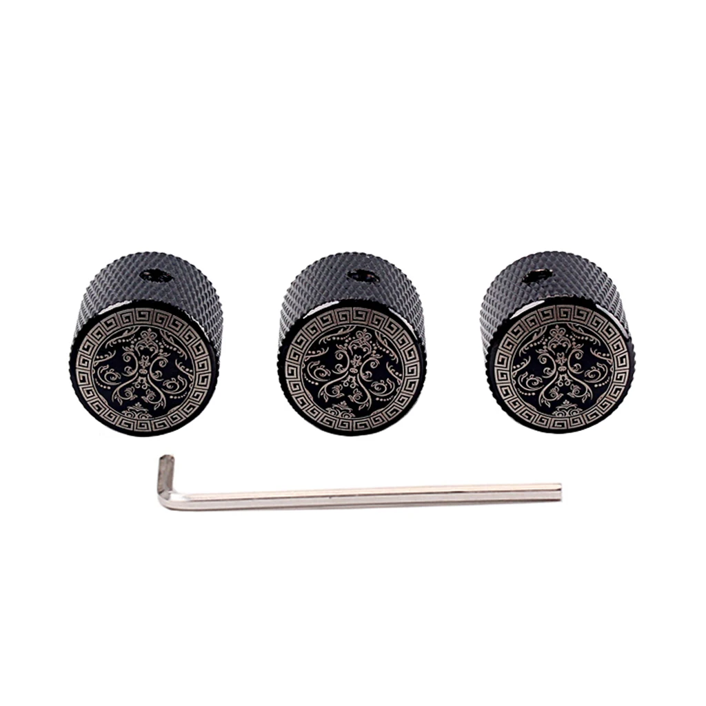 Metal Electric Guitar Knobs Bass  Durable Metal Volume Tone Cap Dome Knobs Guitarra Cap Tone Control Knobs