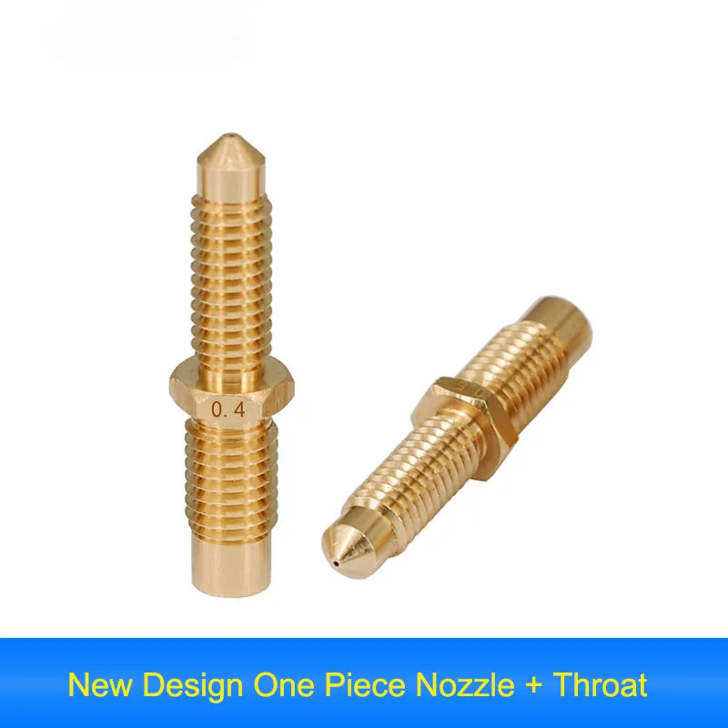 1 PCS E3D V6 New Design Copper All-in-one 0.2-0.8mm Nozzle And Throat Tube For 3D Printer Accessories Nozzle Throat Tube Mouth