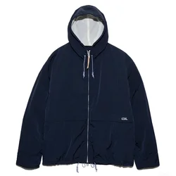 nanamica 24ss metallic taffeta hooded zipper jacket Japanese loose waterproof nylon sailing jacket