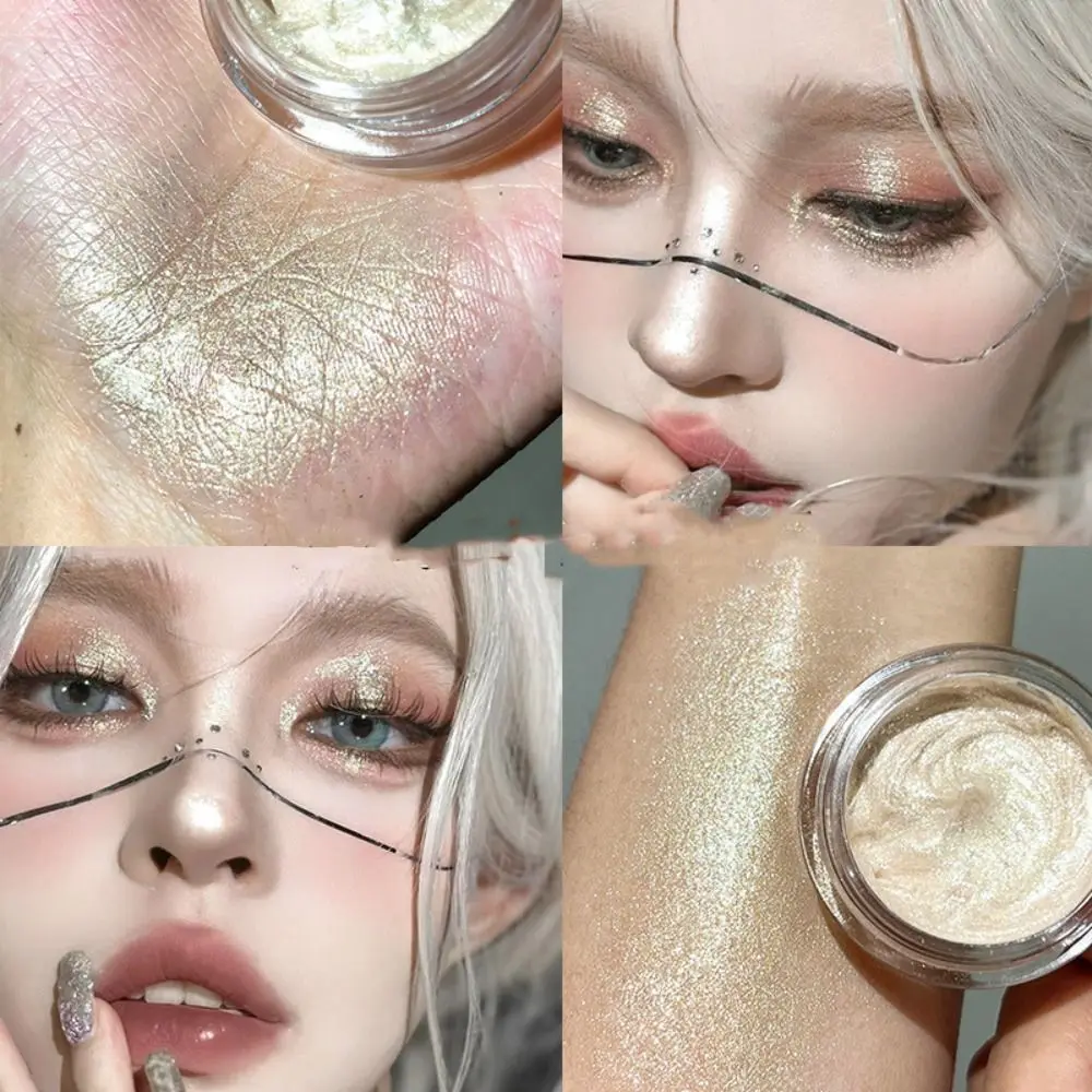 Paleta cieni do powiek z brokatem, długotrwała, rozświetlająca, w rozjaśniającym pudrze, łatwa w użyciu do makijażu oczu i fotografii.