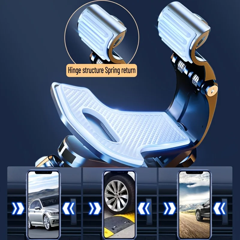 Lcars Car Dashboard Phone Holder Suitable for Car Phone Navigation and Entertainment, with a Clip-On Alloy Panel Base Made of Abs Material, 2026 New Model Car Phone Holder, Gravity-Type Dashboard Clip for Car Navigation, Anti-Shake Support Bracket (Cannot Hold the Phone Horizontally, Can Only Hold t