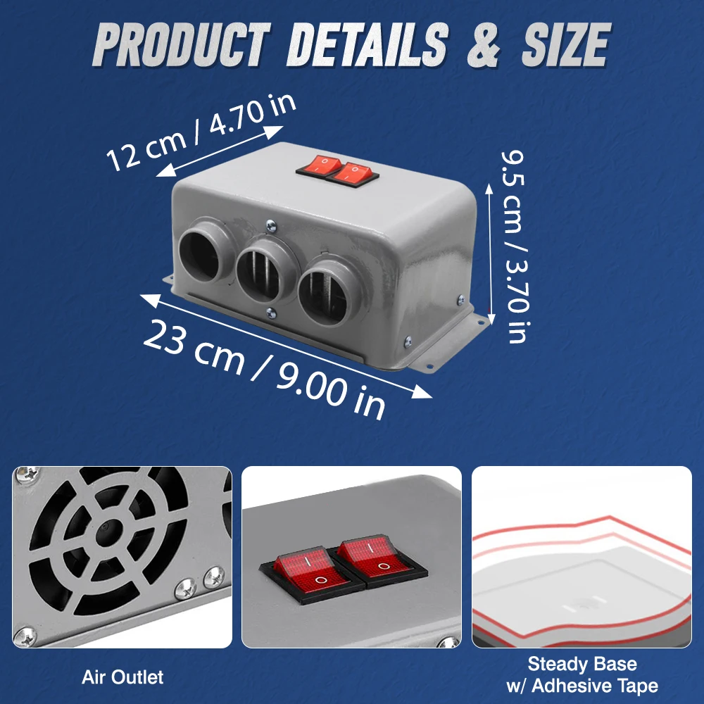 400W-600W 12V/24V Car Fan Heater Defroster defogging Cooler Dryer Demister Auto Portable Heating Auto heater Car Accessories