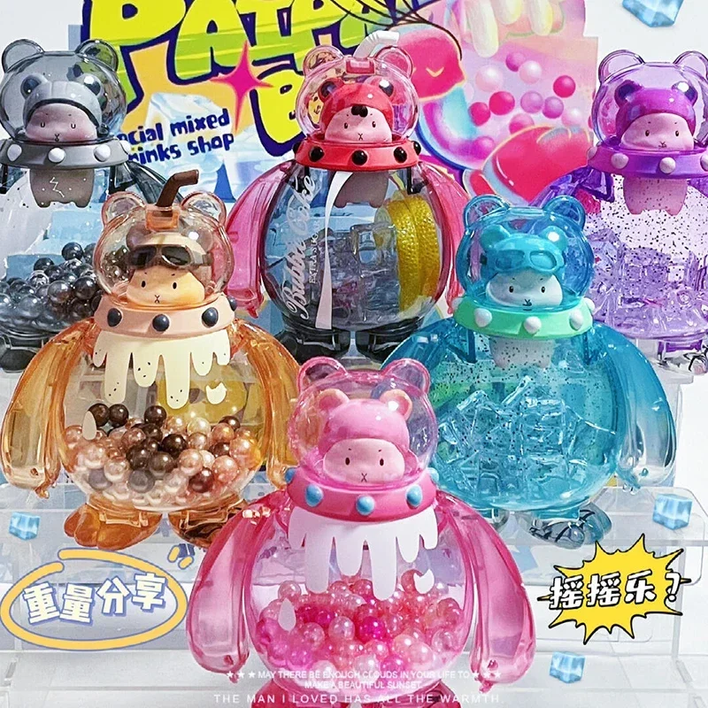 Heyone Kawaii Paipai Special Mixed Drinks Shop Series Anime Figure Guess Bag Ornament Figurines Home Decor Dolls Model Girls Gif