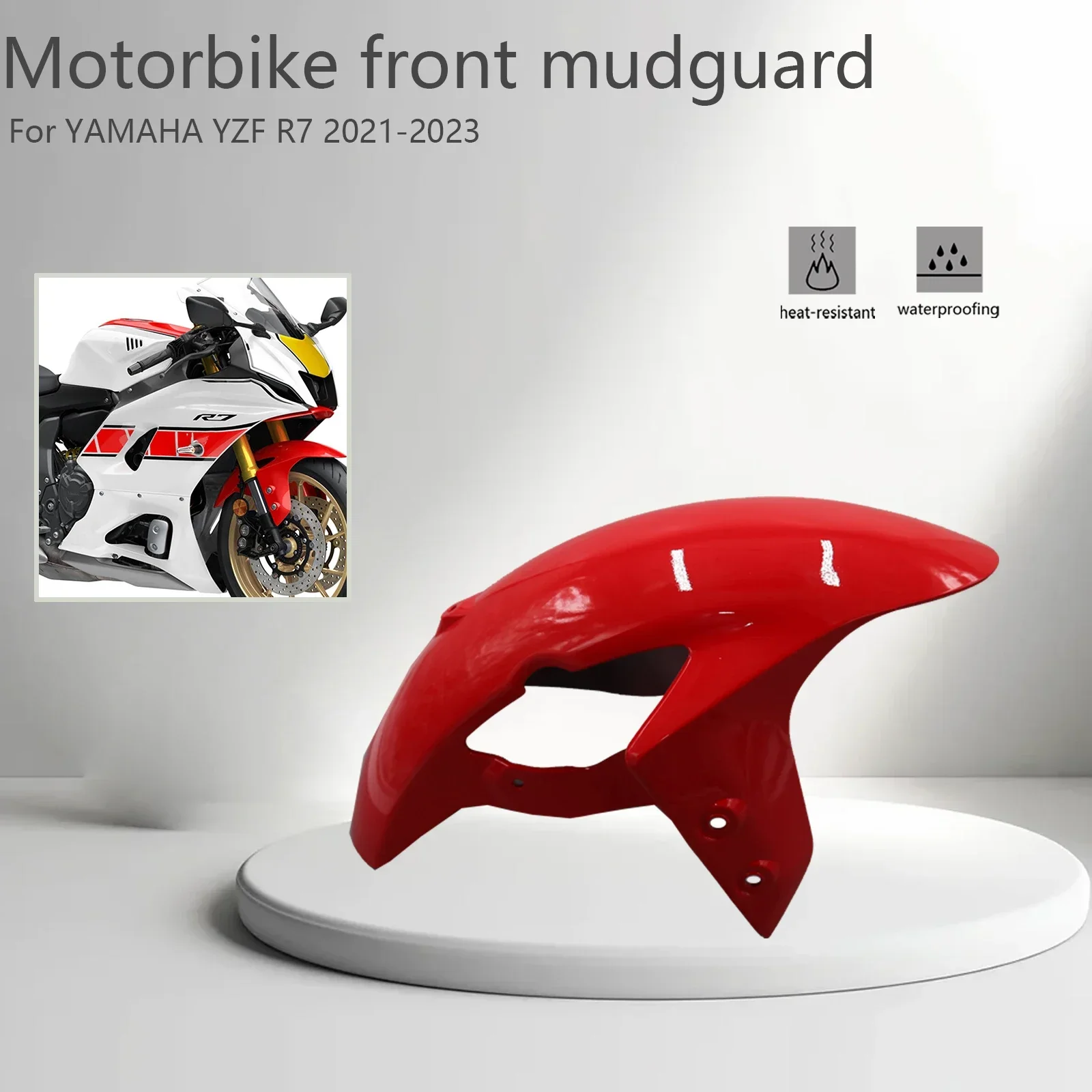 For Yamaha YZF-R7 R7 2021 2022 2023 YZFR7 Part YZF R7 Mudguard Splash Guard Fairing Accesssories Motorcycle Front Fender Hugger