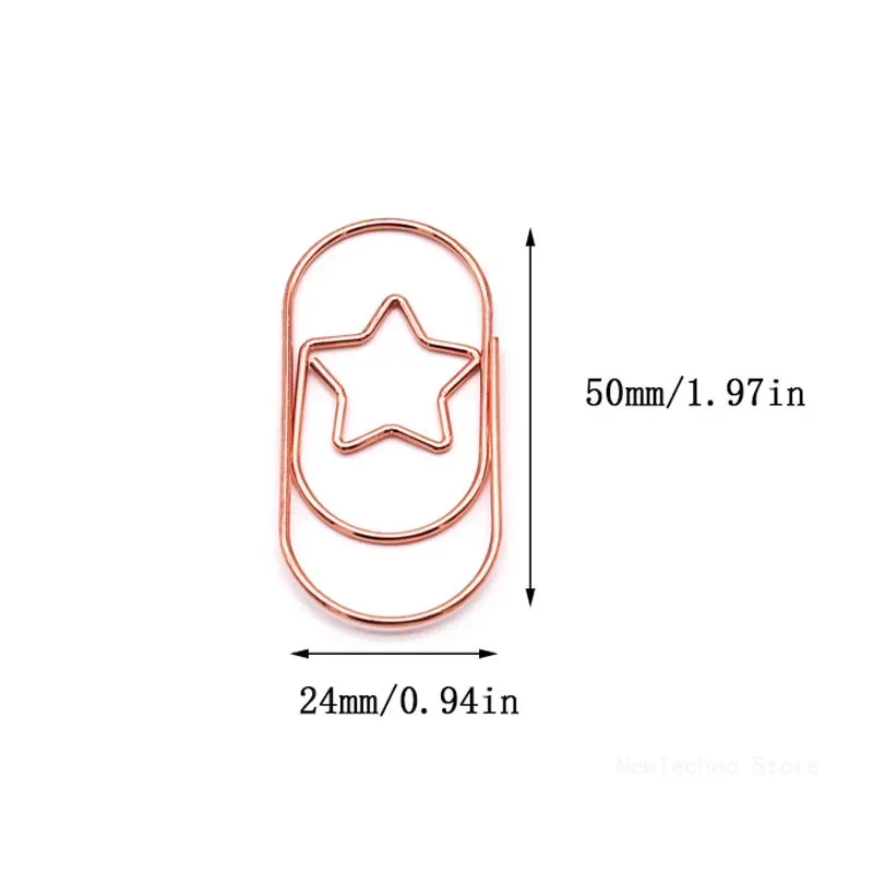 Creative Cute Mini Five-pointed Star Notebook Bookmark Binder Paperclips Accessories Paper Clips Paperclip Patchwork Stationery
