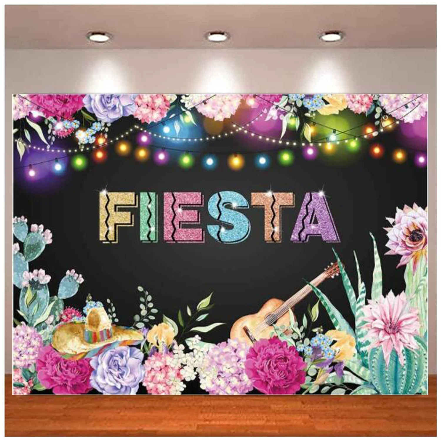 

Mexican Fiesta Party Photography Backdrop Summer Cinco De Mayo Carnival Background Flowers Dress Up Festival Birthday Decor