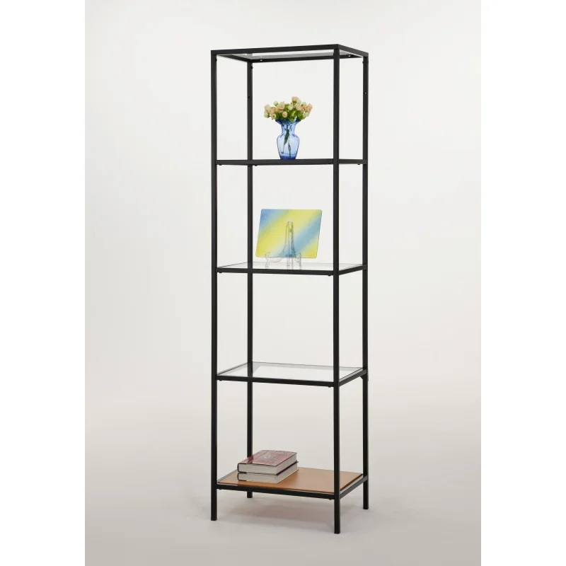 custom.TMG-H114 Customizable Metal Bookshelf with Quality-Assured Adjustable Shelves Home Office Living Room Apartment