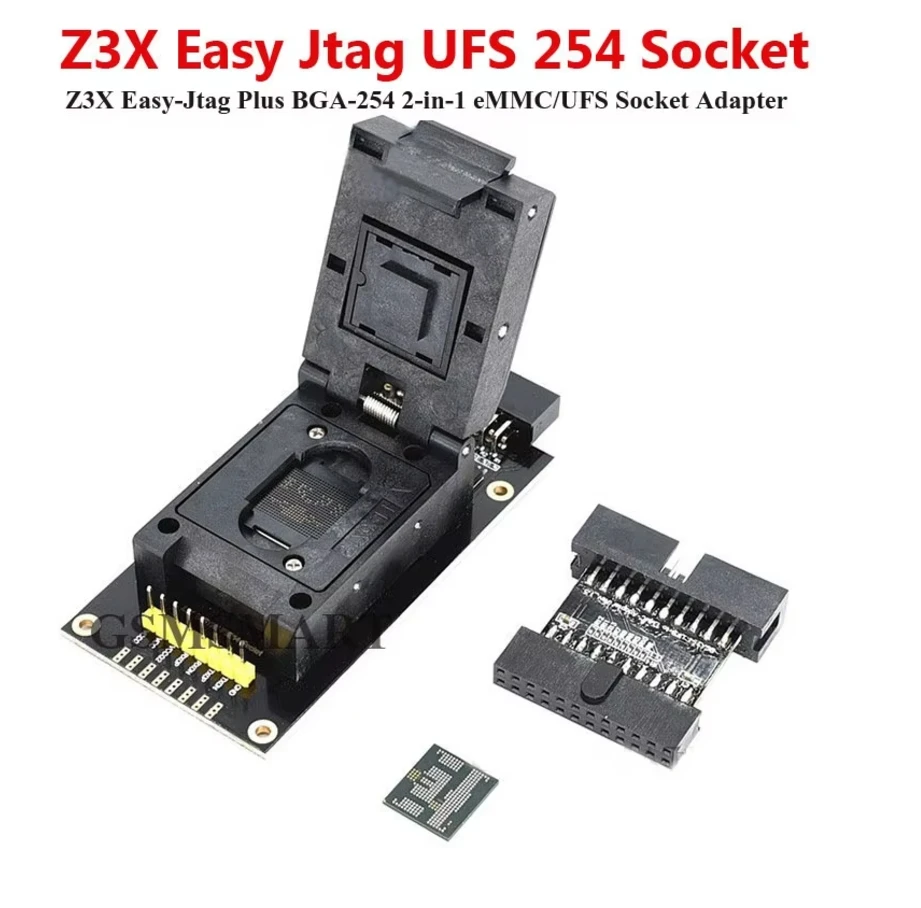 Original Easy JTAG UFS BGA-254 2-in-1 Adapter UFS Socket with Z3X Easy Jtag Plus Box ufs254