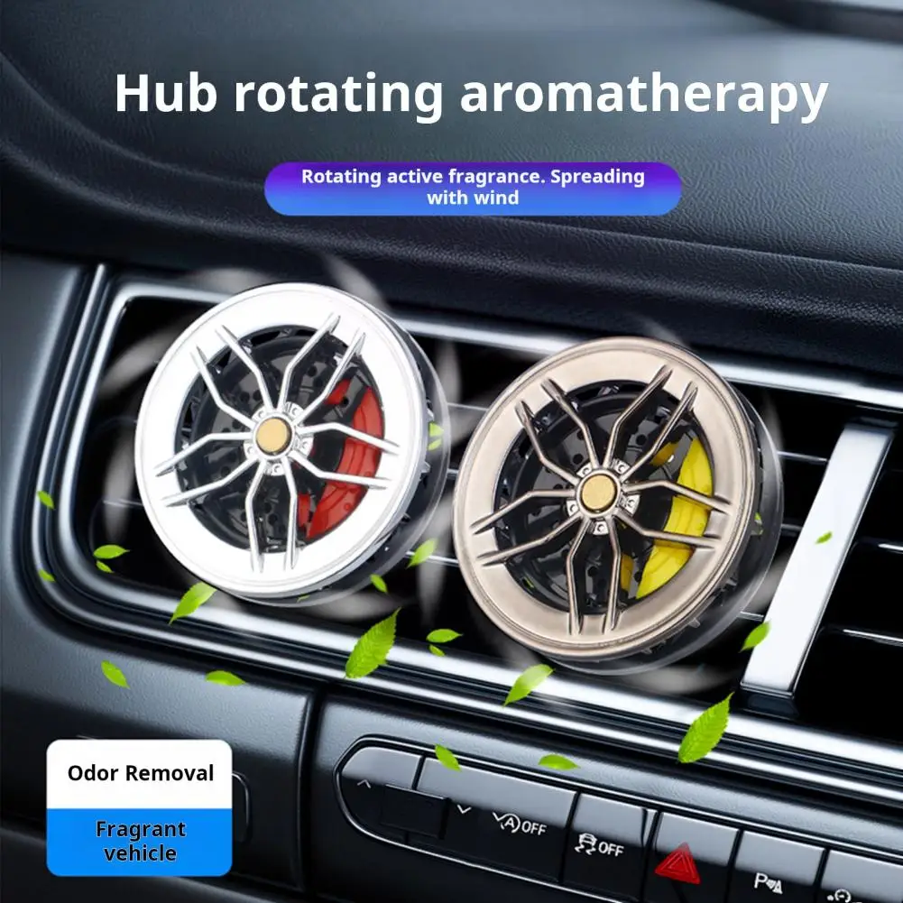 Car Air Freshener Hub-rotating Dual Mode Air Outlet Aromatherapy Diffuser Automotive Perfume Fragrance Dispersion for Car Gift