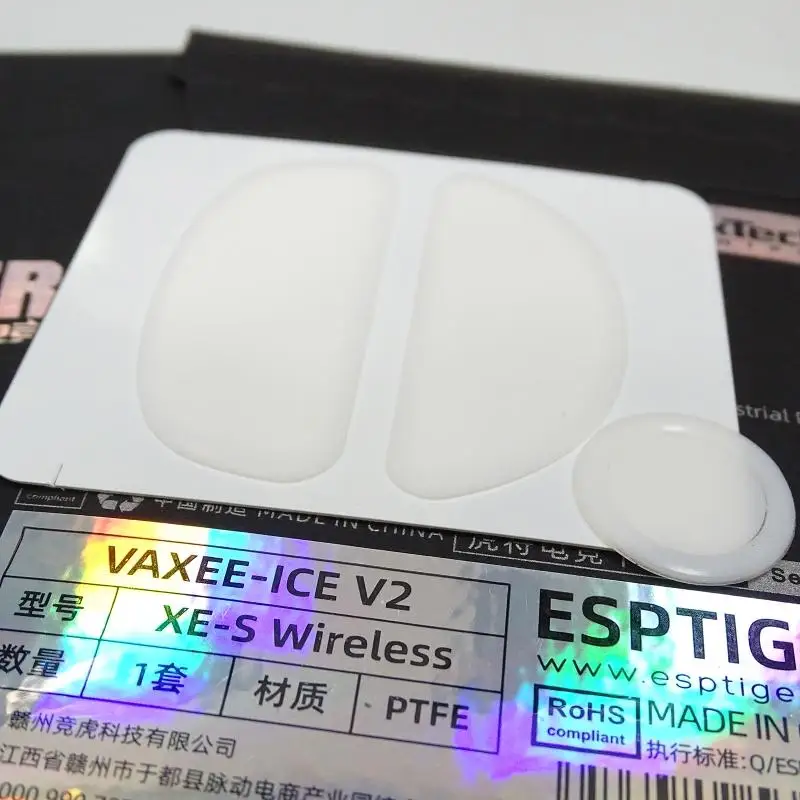 U55C 1Set Ice Version Mouse Skates Pad Round Curveds Edges Mouse Feet Stickers for VAXEE XE-S Wireless Mouse