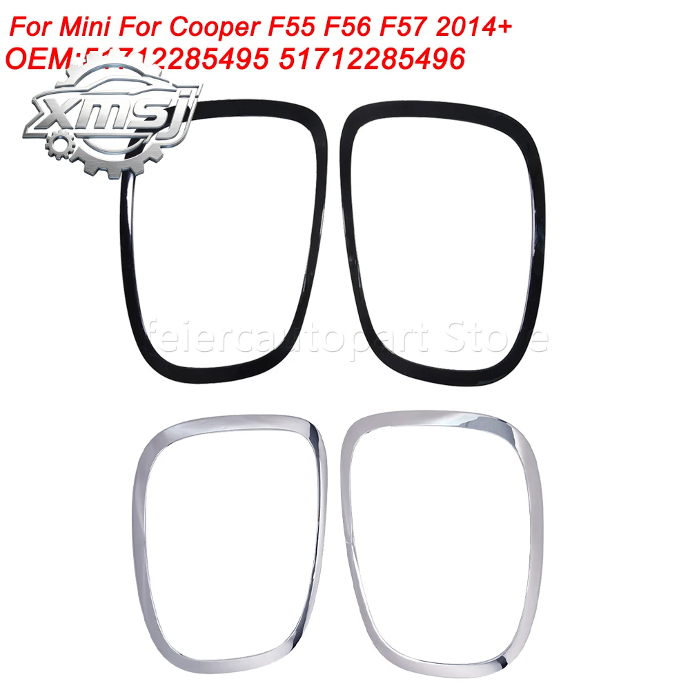 

1 par embellecedores envolventes luz trasera negra o plateada para Mini Cooper F55 F56 F57 2014 + cubierta lámpara m