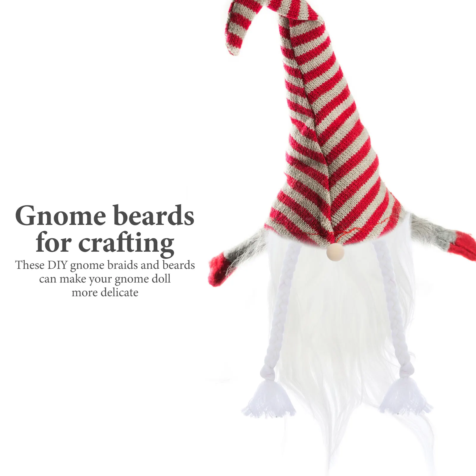 

Christmas Decor Beard Braids with Ornaments Tree Decoration White Fake Realistic Man