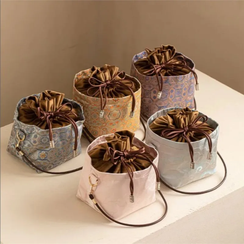 Fabric Style Handheld Detachable Tea Set Storage Bag Outdoor Tea Event Bag Teapot Tea Cup Portable Shockproof Storage Bag ZI530