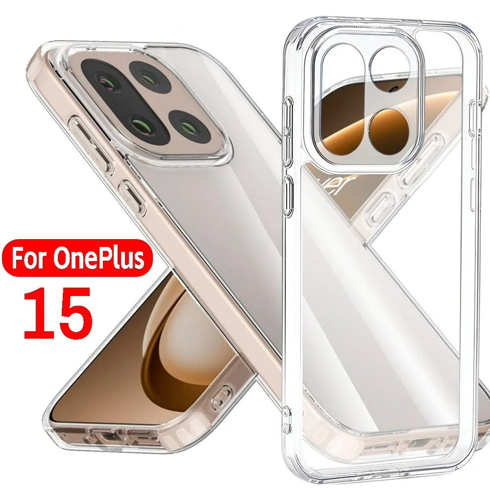 

Ultra Thin Transparent Case for OnePlus 15 Transparent TPU Soft Back Cover for OnePlus15 5G Clear Case for One Plus 15 Bumper