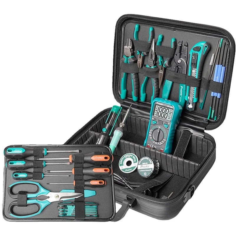 33PCS Multifunctional Electrician Repair Tool Kit Electrical Electronics Home Appliance Set for Home Workshop Daily Maintenance