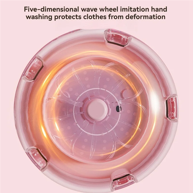 Lavadora de ropa interior portátil inalámbrica recargable de 2000MAH, Mini lavadora portátil para viajes de apartamentos A