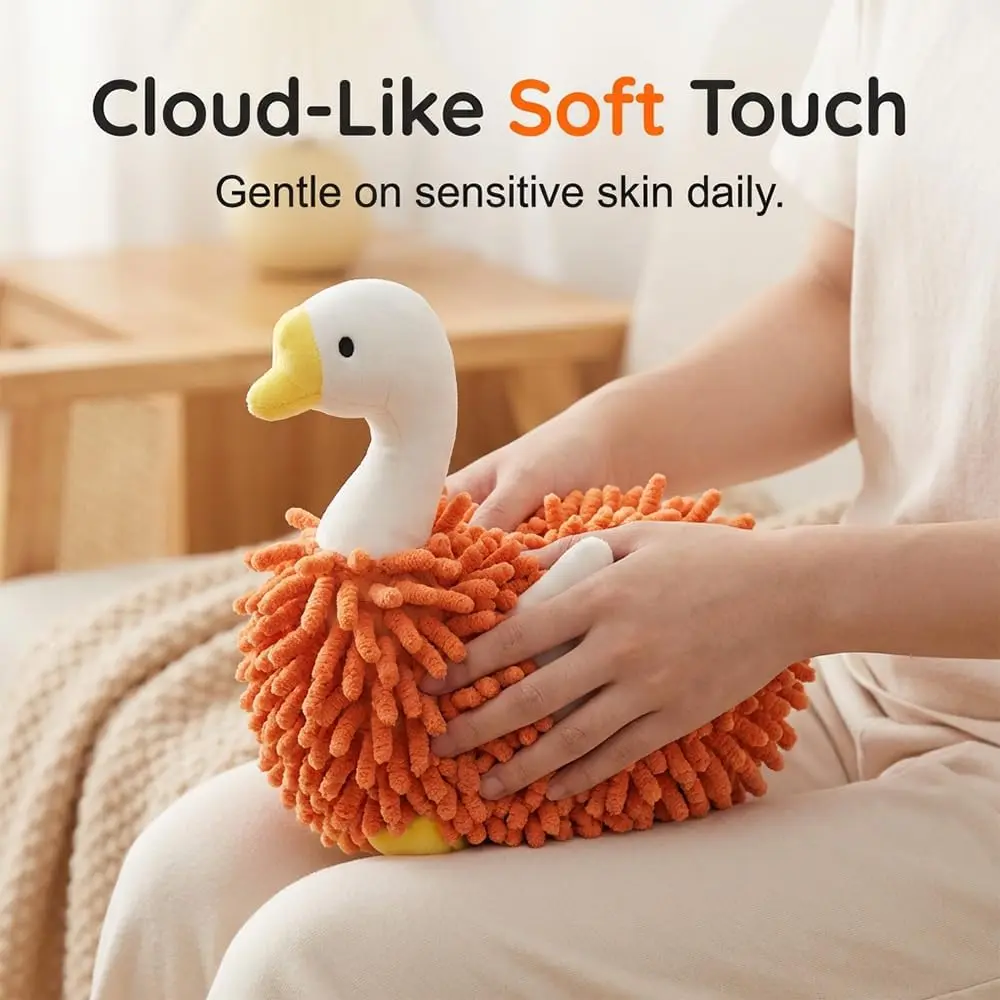 

2026 New Duck Shaped Hand Towel Soft Duck Hands Towels for Bathroom & Kitchen, Fluffy and Soft, Highly Sorbent