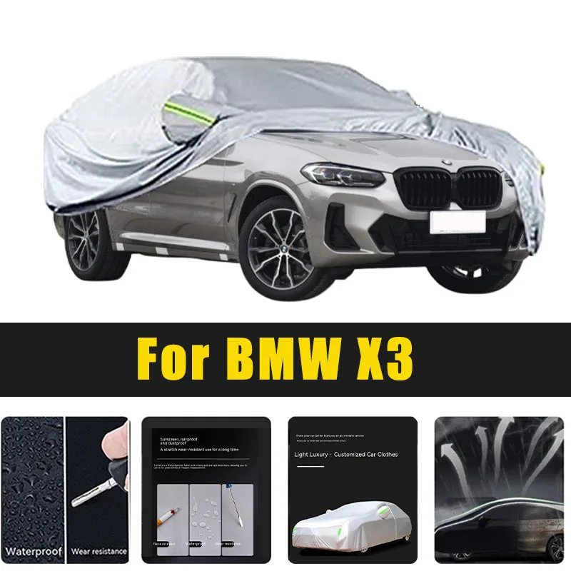 

Full Car Covers Outdoor Sun UV Protection Dust Rain Snow Oxford cover Protective For BMW X3 Accessories