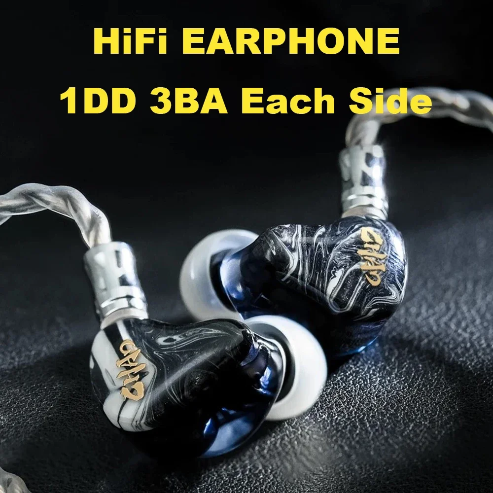 Hifi Headphones IEM Earphones in-ear Monitor Earbuds Hybrid Headphones 2pin 0.78mm Detachable Cable Headsets Wired CHAO IEMs