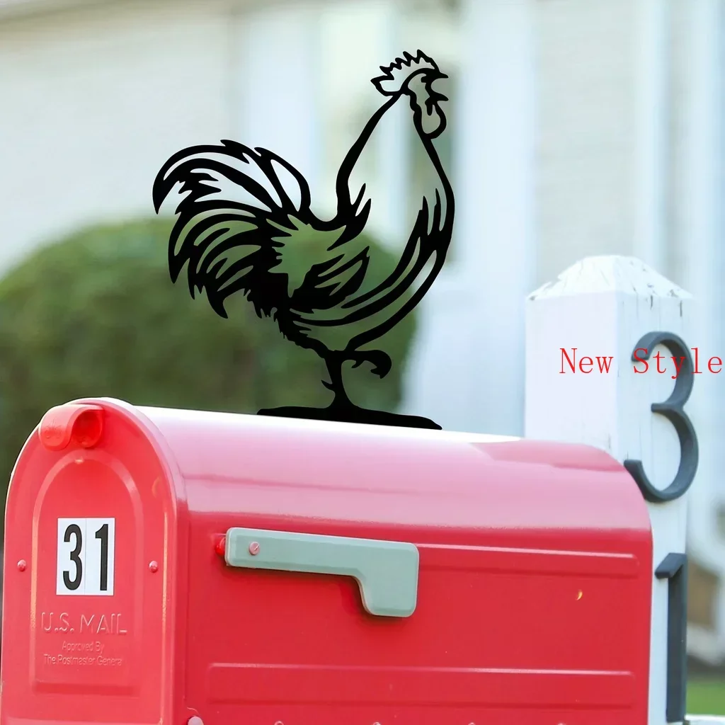 

Metal Rooster Mailbox Topper Personalized Home Garden Decoration Mailbox Cover, Mailbox Outdoor Room Home Decor Home Decoration