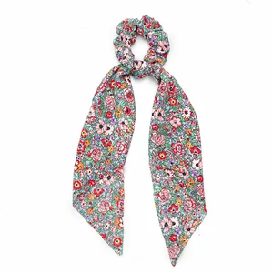 Moda leopardo impressão arco cetim longo fita rabo de cavalo lenço de cabelo gravata scrunchies feminino meninas elástico faixas de cabelo acessórios para o cabelo 10 principais vendas faixa de cabelo cetim - №5