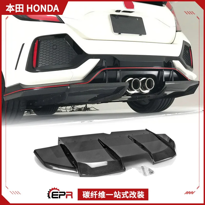 

Подходит для Honda Type R Civic FK8, модифицированный задний спойлер Varis из углеродного волокна, диффузор, задняя опорная пластина
