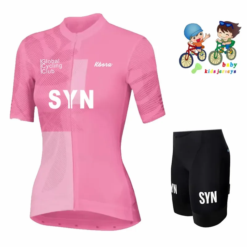 Kids Synful World Champion 2024 Cycling Jersey Set Boys Girls Cycling Child Clothing Road Bike Shirts Suit Bicycle Pants