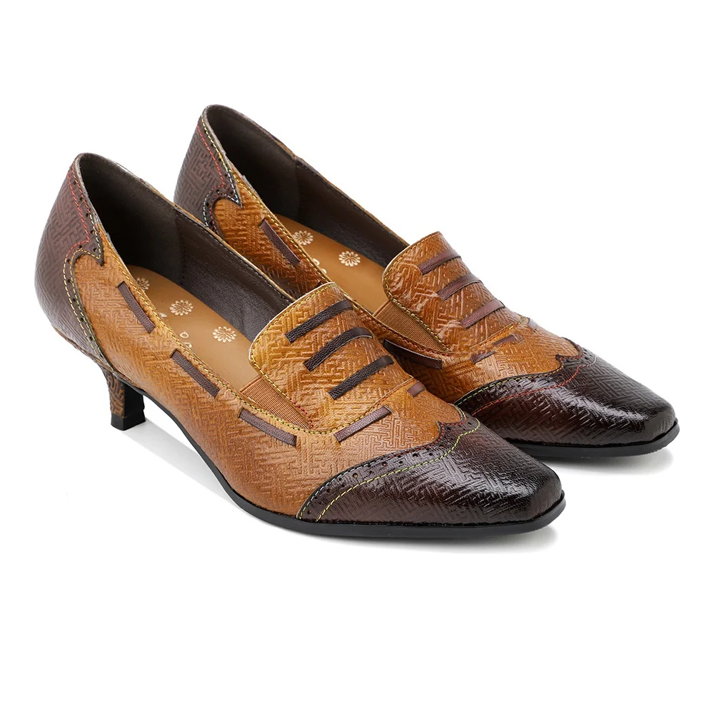 

Spring and summer retro fashion British style stiletto new spot leather women's high heel shoes