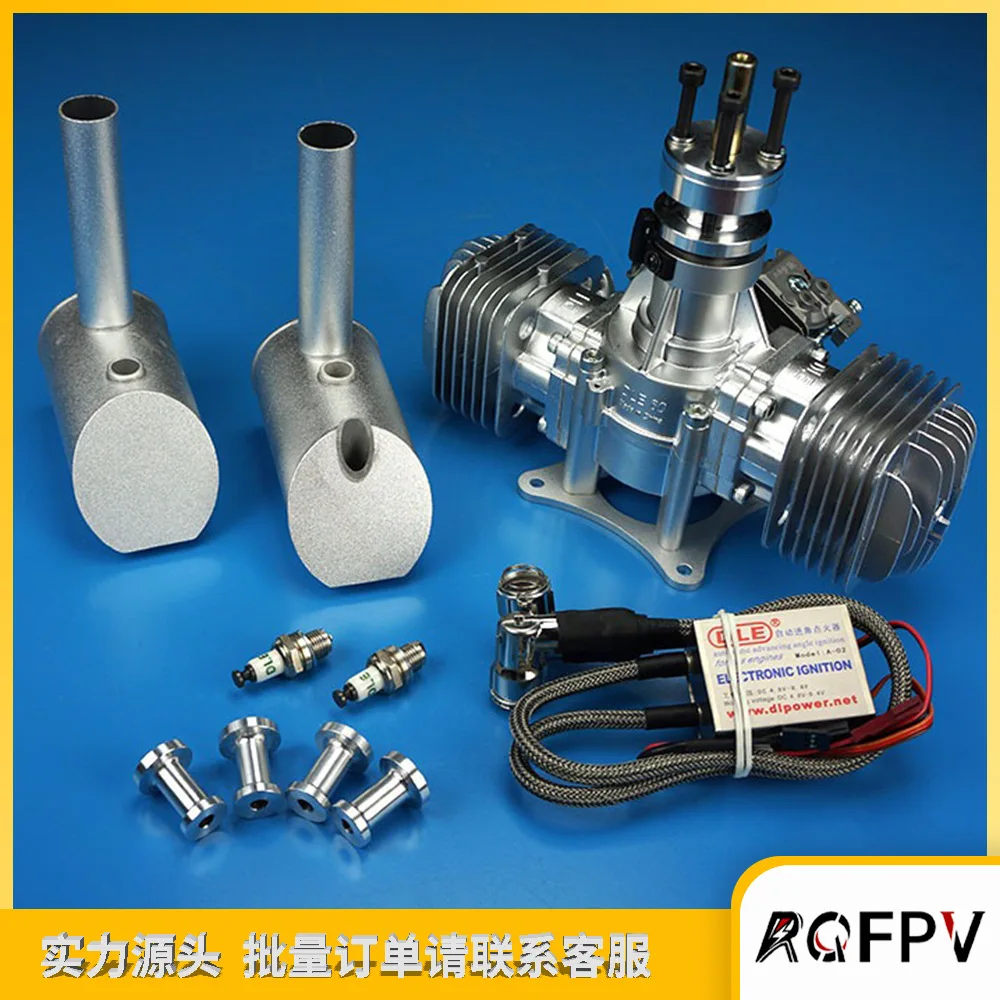 

DLE60 model aircraft engine two-cylinder two-stroke side exhaust natural air-cooled hand start 60cc displacement