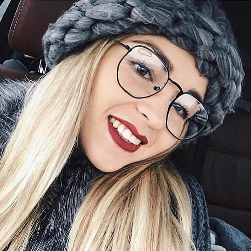 Hexagon Computer Anti-Blauw Licht Bril Mannen Vrouwen 2022 Retro Bijziendheid Optische Fake Eye Brilmonturen Oculos Lunette De vue Homme