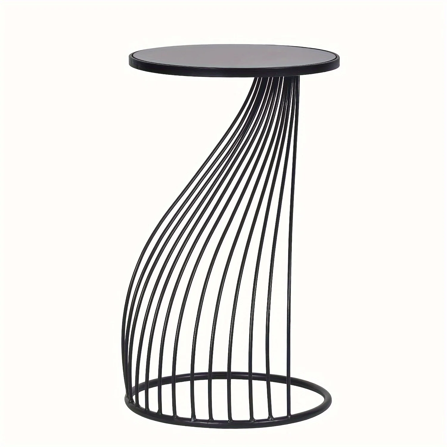 

Suitable for Living Room And Office Circular Table Cabinets - Metal Edge Tables - Small Bedside Tables-Living Room Coffee Tables