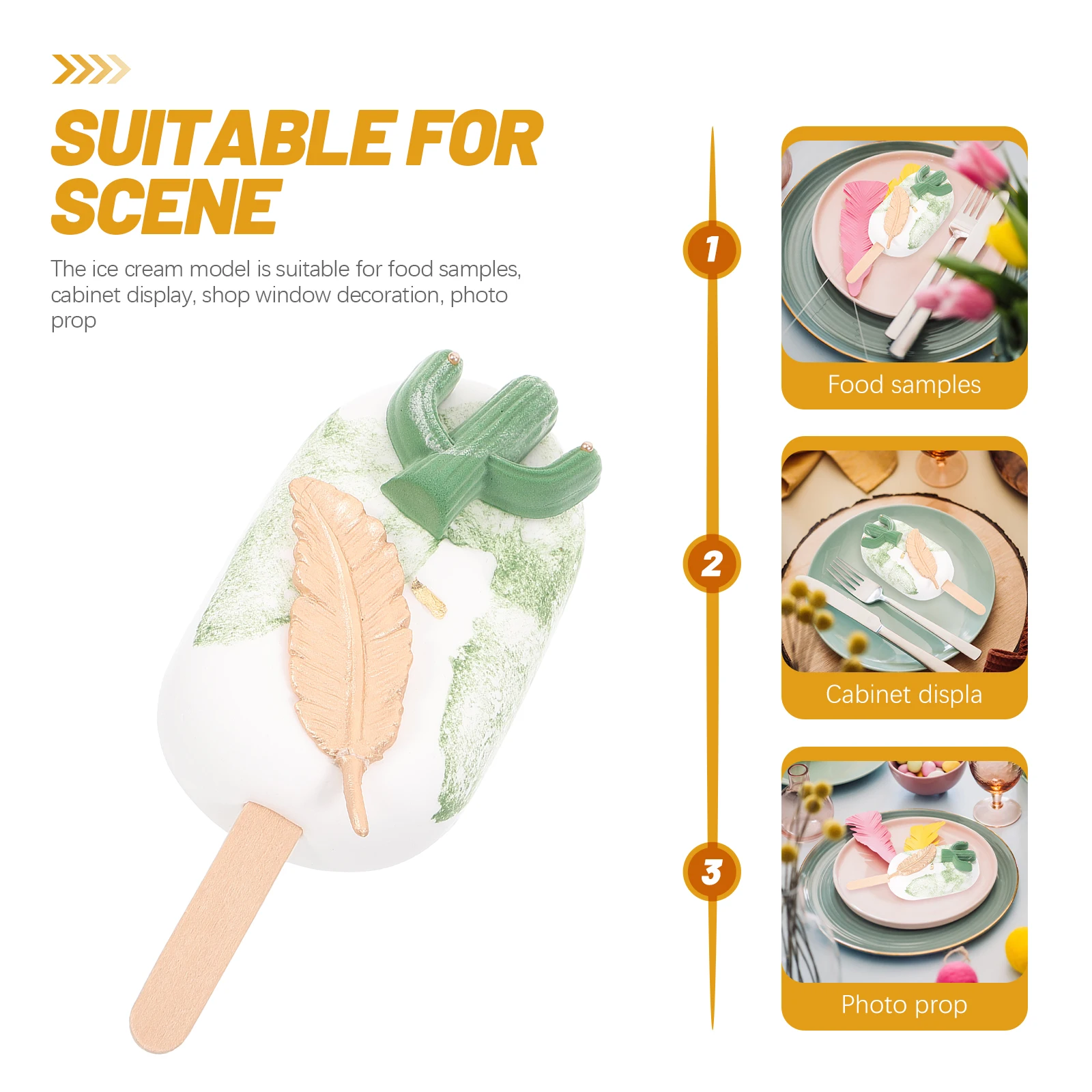 

Artificial Ice Cream Realistic Fake Food Popsicle Display Prop Simulation Ice Cream Display Prop Photography Decoration