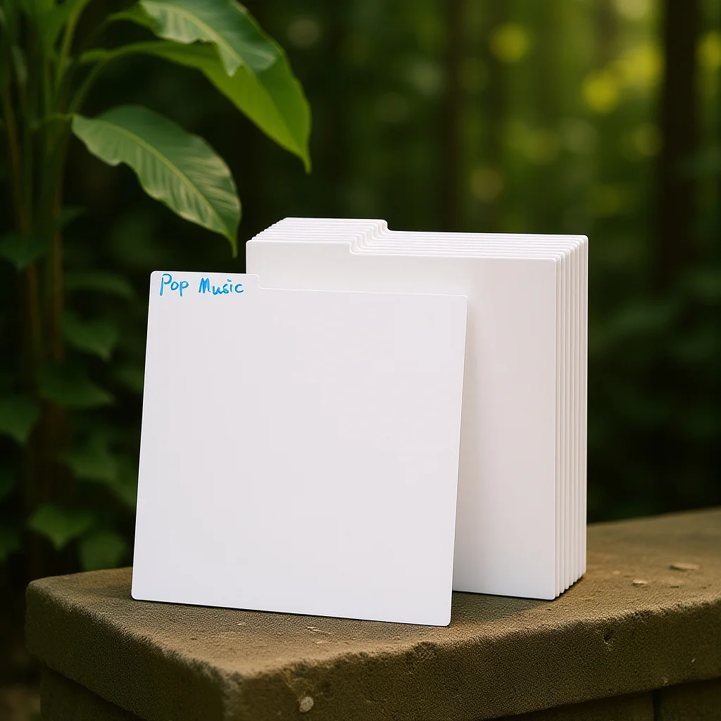 10 قطعة فواصل تسجيلات الفينيل فواصل مؤشر بطاقات المنظم علامات التبويب ل ألبوم تخزين الرف PP المغلف مجموعة الكتب الهزلية