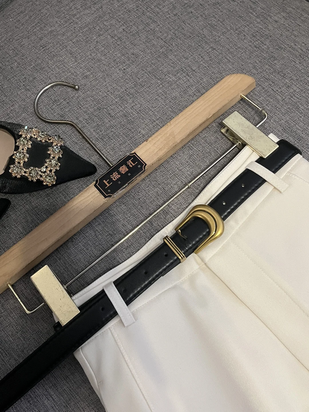 Pantalones largos sueltos de plátano elástico de cintura alta para mujer, pantalones informales adelgazantes con cuchillo, nueva tela de algodón Sle 2025