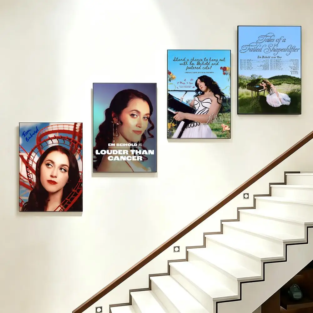 music Em Beihold Poster Poster HD  Printing Soothing and Cream Style Home Decor for the Living Room cafes Gift Giving