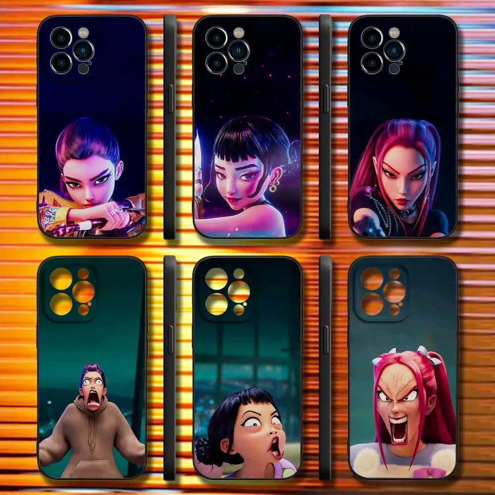 

Funny Kpop H-Hunters Girls Phone Case For iPhone 17,16,15,14,13,12,11,Pro,Max,Plus,X,XS,SE4,E,Mini,Soft Black Case