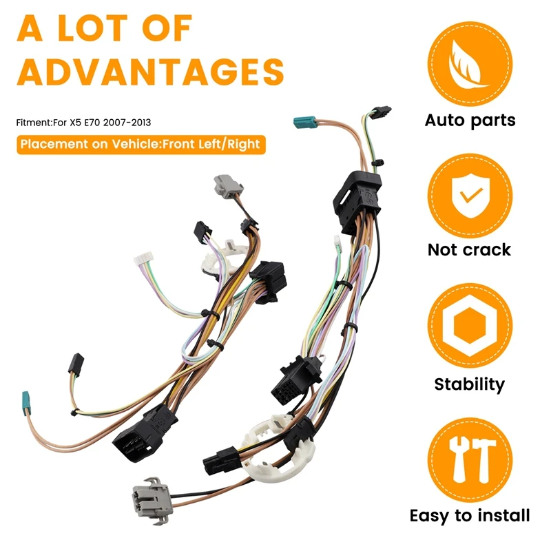 

Для BMW X5 E70 2007-2013 автомобильный жгут проводов передней левой и правой фары, внутренний кабель с AFS