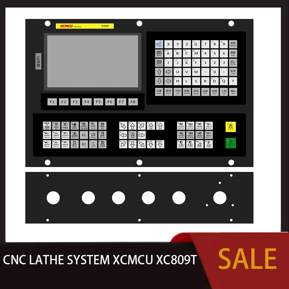 Xc809t Cnc Offline Lathe Controller 2-axis/3-axis/4-axis/5-axis/6-axis Dual Analog Digital Spindle Turning Absolute Value