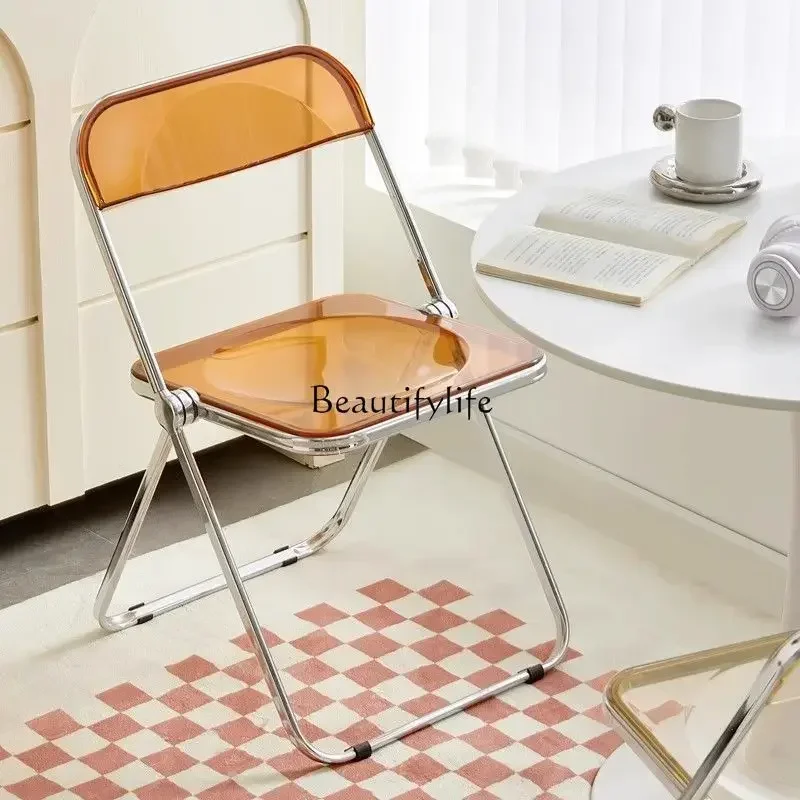 

13 Acrylic Folding Chair Transparent Dining Chair Photo Negotiation Chair