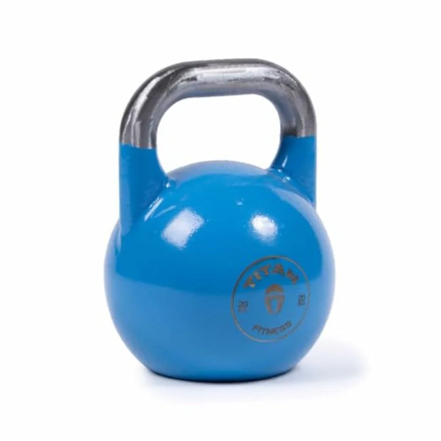 

Гиря Titan Fitness 20 кг для соревнований, цельнолитая, с маркировкой в килограммах, для тренировки всего тела, черная