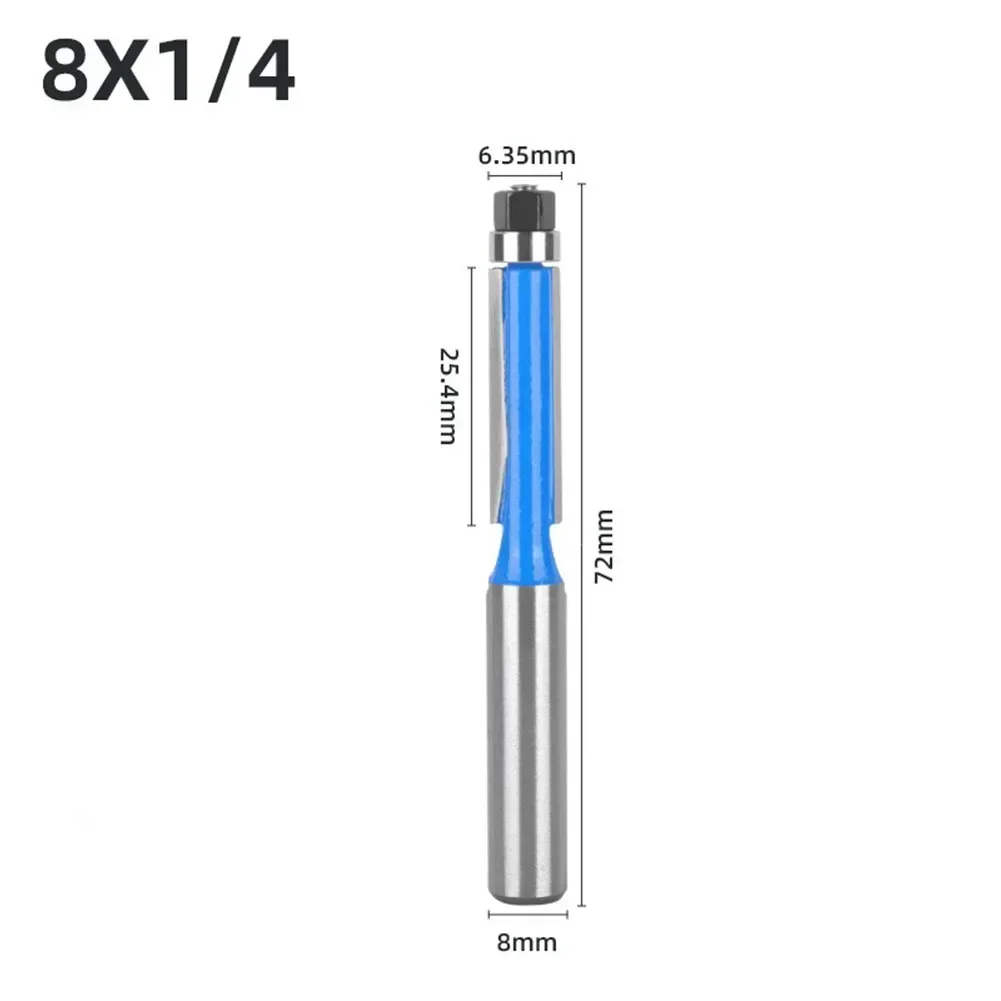 8mm Shank Milling CUTTER Flush Trim พร้อมแบริ่ง Router Bit สําหรับงานไม้สําหรับขอบเครื่องแกะสลักเครื่อง