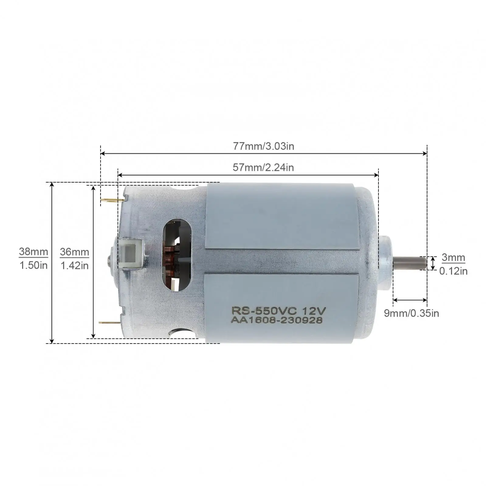 RS550 DC Motor 10.8V-25V High Speed RS 550 Electric Tool Micro Motor for Electric Drill Driver Cordless Screwdriver Accessories