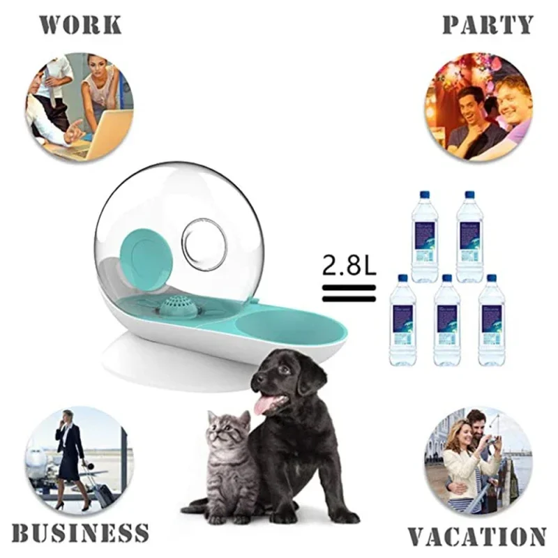 Cat Automatic Water Dispenser Dog Snail Drinking Bowl 2.8L Large-capacity Filter Kitten Drinker No Electricity Pet Accessories