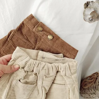 Girls Corduroy Hip Skirt 4 Short Skirt for Kids Girls Spring and Autumn Women's Baby Corduroy Hip Skirt Kids Solid Colour Short Skirt 4