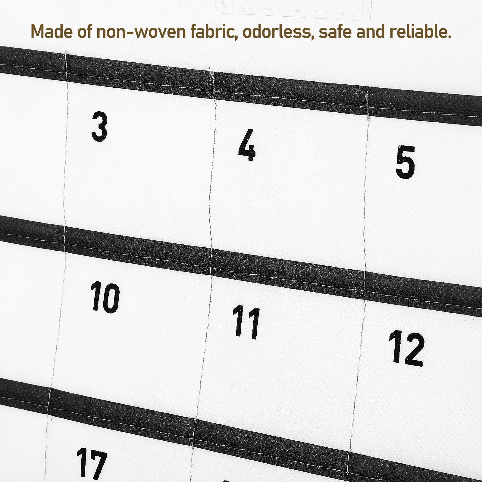 

Calendar Wall Hanging Pocket 1 Month Storage Bag Lightweight Non-Woven Fabric Organizer for Home Office Entryway Kitchen Small