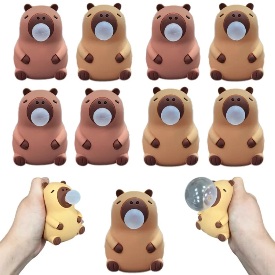 Cross-border explosion cute capibara bubble silicone decompression decompression toys keychain silicone pinch pinch wholesale