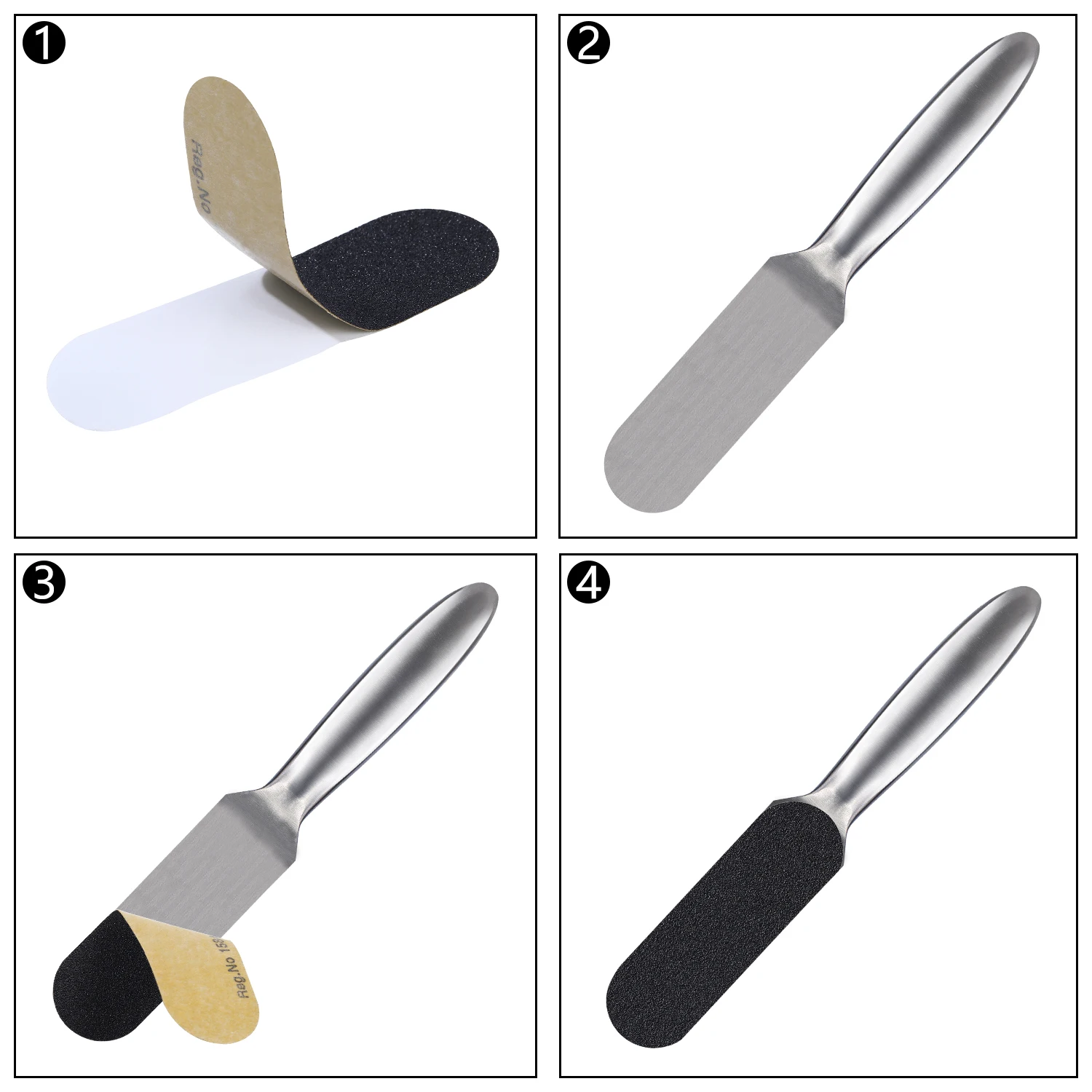 1/100PCS Pedicure File Refill Pads Callus Remover Foot Files Pedi File Replacement for Reusable Stainless Steel Foot Rasp Handle